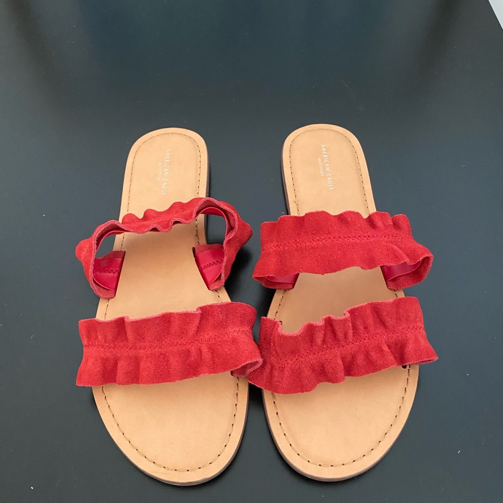 American Eagles red sandals